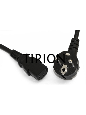 Кабель питания компьютера Hyperline PWC-IEC13-SHM-3.0-BK (Shucko+C13) (3x1.0), 3 м