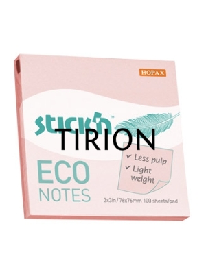 Блок самоклеящийся бумажный Stick`n ECO 21746 76x76мм 100лист. 60г/м2 пастель розовый