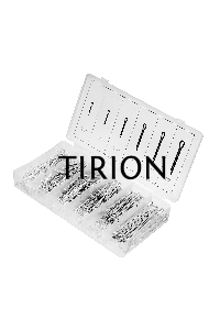 Набор шплинтов СИБРТЕХ , S головки х L: 1,6x25, 2,3x25, 2,3x38, 3,1x32, 3,1x50, 4x63 мм, 555 предм.// СИБРТЕХ 47604