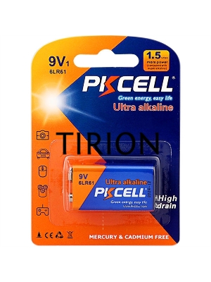Щелочной/алкалиновый элемент питания PKCELL 6LR61-1B тип - 9V(Крона) 1 шт в блистере