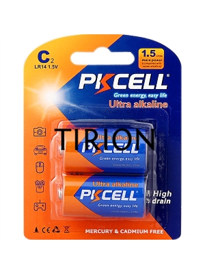 Щелочной/алкалиновый элемент питания PKCELL LR14-2B тип - C(LR14) 2 шт в блистере