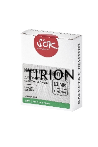Кассета с лентой S'OK by Sakura Printing K4GWP для Epson , белый на зеленом, 12мм/8м