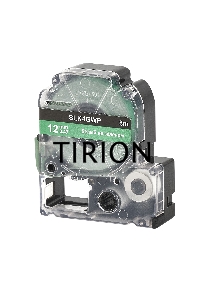 Кассета с лентой S'OK by Sakura Printing K4GWP для Epson , белый на зеленом, 12мм/8м