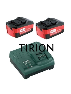 Набор аккумуляторов Metabo в + ЗУ 2 акк 4.0Ач 18В+ЗУ ASC 30-36