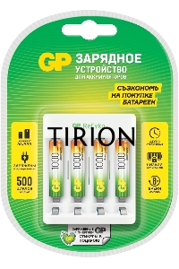Зарядное устройство GP Rechargeable Е411/100AAAHCCS-2CR1 AA/AAA NiMH 1000mAh (4шт) блистер