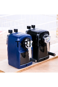 Точилка для карандашей механическая Deli 71156BLUE 1 отверстие металл синий