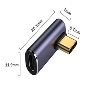 Переходник USB 4 Type C мама-папа угловой тип 1
