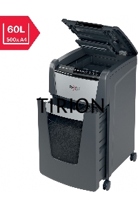 Шредер Rexel Optimum AutoFeed 300X черный с автоподачей (секр.P-4)/фрагменты/300лист./60лтр./скрепки/скобы/пл.карты