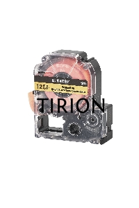 Кассета с лентой S'OK by Sakura Printing K4DBF для Epson , черный на флуоресцентном оранжевом, 12мм/5м