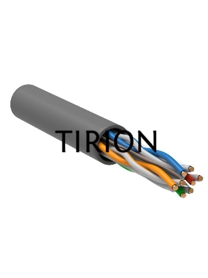 Кабель связи ITK витая пара U/UTP, кат.6, 4 пары 23AWG solid, 305м, ПВХ, серый