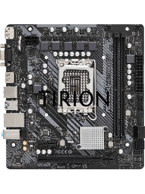 Материнская плата ASRock H610M-HDV, LGA 1700, Intel H610, 2xDDR4, 4xSATA, 1xPCIe 4.0 x16, 1xPCIe x1, 1xHDMI, 1xDP, 1xVGA, 1x 1Gb LAN, 2xUSB-A 3.2 Gen 1, 4xUSB-A 2.0, 3x3.5 мм, 7.1, mATX