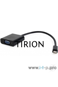 Переходник miniDisplayPort - VGA, Cablexpert A-mDPM-VGAF-02, 20M/15F, длина 15см, черный, пакет