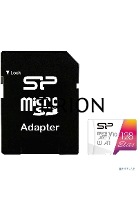 Флеш карта microSD 128GB Silicon Power Elite A1 microSDXC Class 10 UHS-I U3 100 Mb/s (SD адаптер)