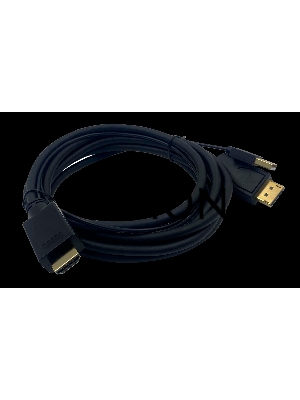 Кабель аудио-видео Buro HDMI (m)/DisplayPort (m) 2м. Позолоченные контакты черный (HDMI-DP-2M)