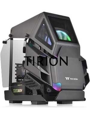 Корпус без блока питания Thermaltake AH T200/Black/Win/SPCC/5mm Tempered Glass*2