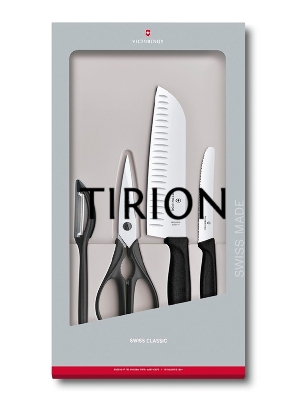 Набор ножей кухон. Victorinox Swiss Classic Kitchen (6.7133.4G) компл.:4шт черный подар.коробка