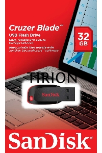 Флеш диск Sandisk 32Gb Cruzer Blade SDCZ50-032G-B35 USB2.0 черный/красный