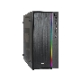 Компьютерный корпус Minitower ExeGate EX283754RUS mEVO-9301-RGB (mATX, без БП, с окном, 2*USB+1*USB3.0, HD аудио, черный с RGB подсветкой)
