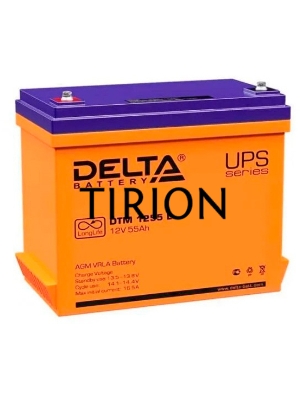 Аккумуляторная батарея Delta DTM 1255 L напряжение 12В, емкость 55Ач (239x132x210mm)