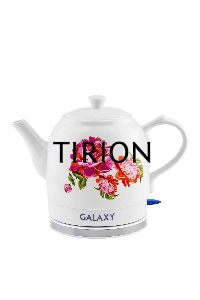 Чайник электрический Galaxy Line GL 0503, белый, керамический корпус, 1400 Вт, 1,4 л, индикатор работы, указатель максимального уровня воды