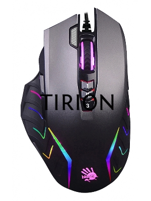 Мышь проводная A4Tech Bloody J95s серый, 8000 dpi, USB, кнопки - 9