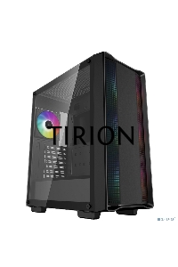 Компьютерный корпус Deepcool CC560 ARGB V2 без БП, боковое окно (закаленное стекло), 3x120мм ARGB LED вентилятор спереди и 1x120мм ARGB LED вентилятор сзади, черный, ATX