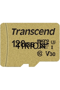 Флеш карта microSD 128GB Transcend microSDXC Ultimate UHS-I U3, V30, (SD адаптер), MLC