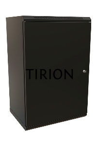 Шкаф коммутационный WRline (WR-TW-1866-SR-RAL9004) настенный 18U 600x600мм пер.дв.металл 2 бок.пан. 60кг черный 520мм 908мм IP20 сталь