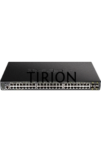 Коммутатор D-Link DGS-1250-52XMP/A1A, L2 Smart Switch with 48 10/100/1000Base-T ports and 4 10GBase-X SFP+ ports (48  PoE ports 802.3af/802.3at (30 W), PoE Budget 370W).16K Mac address, 802.3x Flow Control, 4K