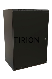 Шкаф коммутационный WRline (WR-TW-2245-SR-RAL9004) настенный 22U 600x450мм пер.дв.металл 2 бок.пан. 60кг черный 370мм 1086мм IP20 сталь