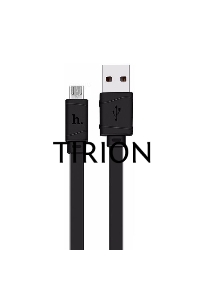 Кабель USB 2.0 hoco X5 бамбук, AM/microBM, черный, 1м
