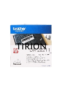Пленочная клеящаяся лента Brother DK22211 29 мм x 15.24 м, черный шрифт, белый фон