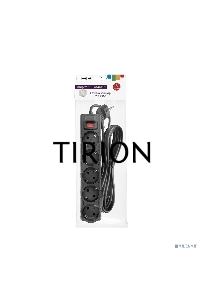 Сетевой фильтр CBR CSF 2505-5.0 Black PC, 5 евророзеток, длина кабеля 5 метров, цвет чёрный (пакет)