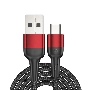 Кабель USB-A – Type-C, 5А, 50Вт, 1м, в черной нейлоновой оплетке REXANT