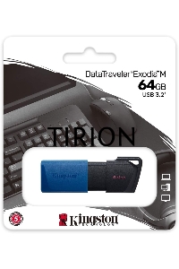 Флеш диск Kingston 64Gb DataTraveler Exodia M DTXM/64GB USB3.0 черный/синий