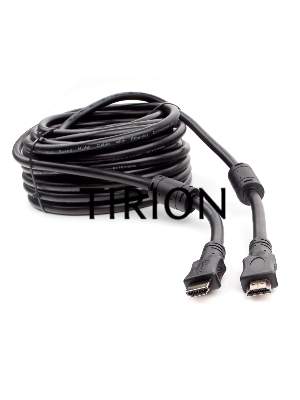 Кабель HDMI Cablexpert CCF2-HDMI4-15M, 19M/19M, v2.0, медь, позол.разъемы, экран, 2 фер.кольца, 15м, черный, пакет