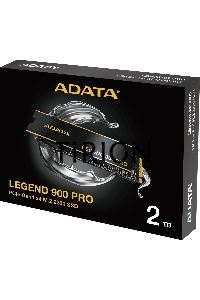 Твердотельный накопитель ADATA SSD LEGEND 900 PRO, 2000GB, M.2(22x80mm), NVMe 1.4, PCIe 4.0 x4, 3D NAND, R/W 7400/6500MB/s, IOPs н.д./н.д., TBW 1200, DWPD 0.3 (5 лет)