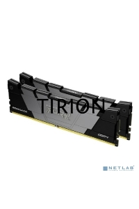 Оперативная память Kingston Fury Renegade, DDR4, 32GB (2x16GB), 3200MHz, CL16, с радиаторами, серый/черный