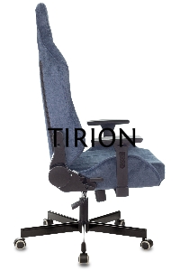 Кресло игровое Knight N1 Fabric синий Light-27 с подголов. крестовина металл