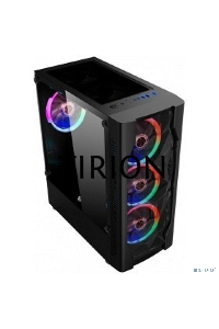 Компьютерный корпус 1STPLAYER D4-BK-4G6 DK D4 BLACK / ATX, tempered glass, metal mesh / 4x 120mm LED fans inc. / D4-BK-4G6