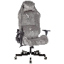 Кресло игровое Knight N1 Fabric серый Light-19 с подголов. крестовина металл