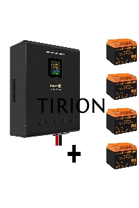 Комплект Источник бесперебойного питания EX296004RUS + батарея 45Aч EX285666RUS 4шт (инвертор, синус, для котла, настенный) ExeGate FineSine SX-5000.LCD.AVR.2SH.T <5000VA/3500W, чистая синусоида, цветной LCD-дисплей, AVR, 2*Schuko+клеммы, линейно-интеракт