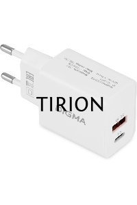 Сетевое зарядное устройство Digma DGW2D 20W 3A+1A (PD+QC) USB-C/USB-A универсальное белый