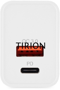 Сетевое зарядное устройство Digma DGW2D 20W 3A+1A (PD+QC) USB-C/USB-A универсальное белый