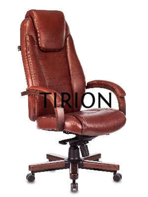 Кресло руководителя Бюрократ T-9923WALNUT светло-коричневый Leather Eichel кожа крестовина металл/дерево