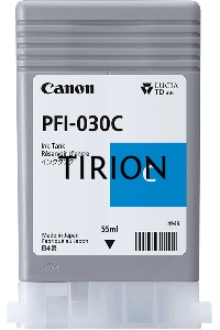 Картридж CANON  Pigment Ink PFI-030 Cyan голубой (55 мл) для Canon imagePROGRAF TM-240, TM-340