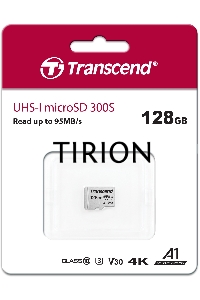 Флеш карта microSD 128GB Transcend microSDXC Class 10 UHS-I U3, V30, A1, (без адаптера), TLC