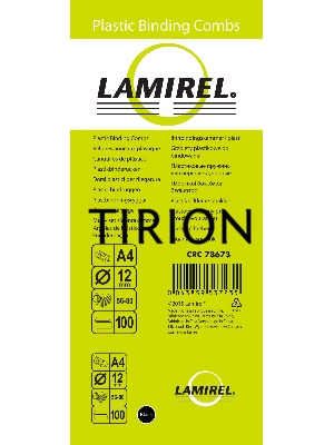 Пружины для переплета пластиковые Fellowes Lamirel LA-7867301 12мм черный 100 шт