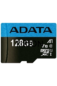 Флеш карта Micro SecureDigital 128Gb ADATA AUSDX128GUICL10A1-RA1 {MicroSDXC Class 10 UHS-I, SD adapter}