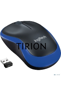 Мышь беспроводная Logitech M185 синий, 1000 dpi, радиоканал, USB, кнопки - 3